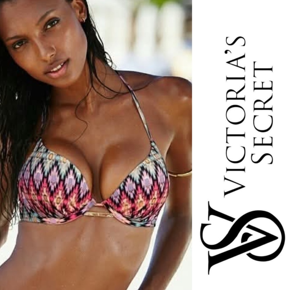 Victoria's Secret | Warm Ikat Foil The Fabulous Bikini Top | Size 34A